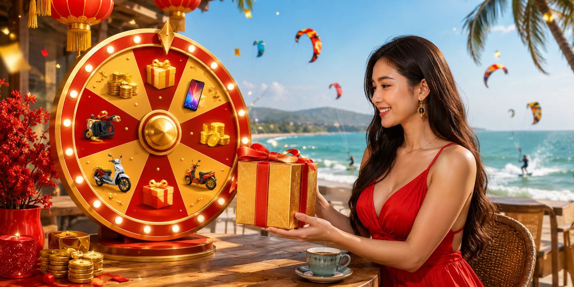 Người dùng tại Mũi Né thực hiện giao dịch trực tuyến bên ly cà phê – trải nghiệm mobile thuận tiện